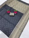 Mosam Black By Aab Soft Lichi Silk Wedding Wear Saree Orders In India